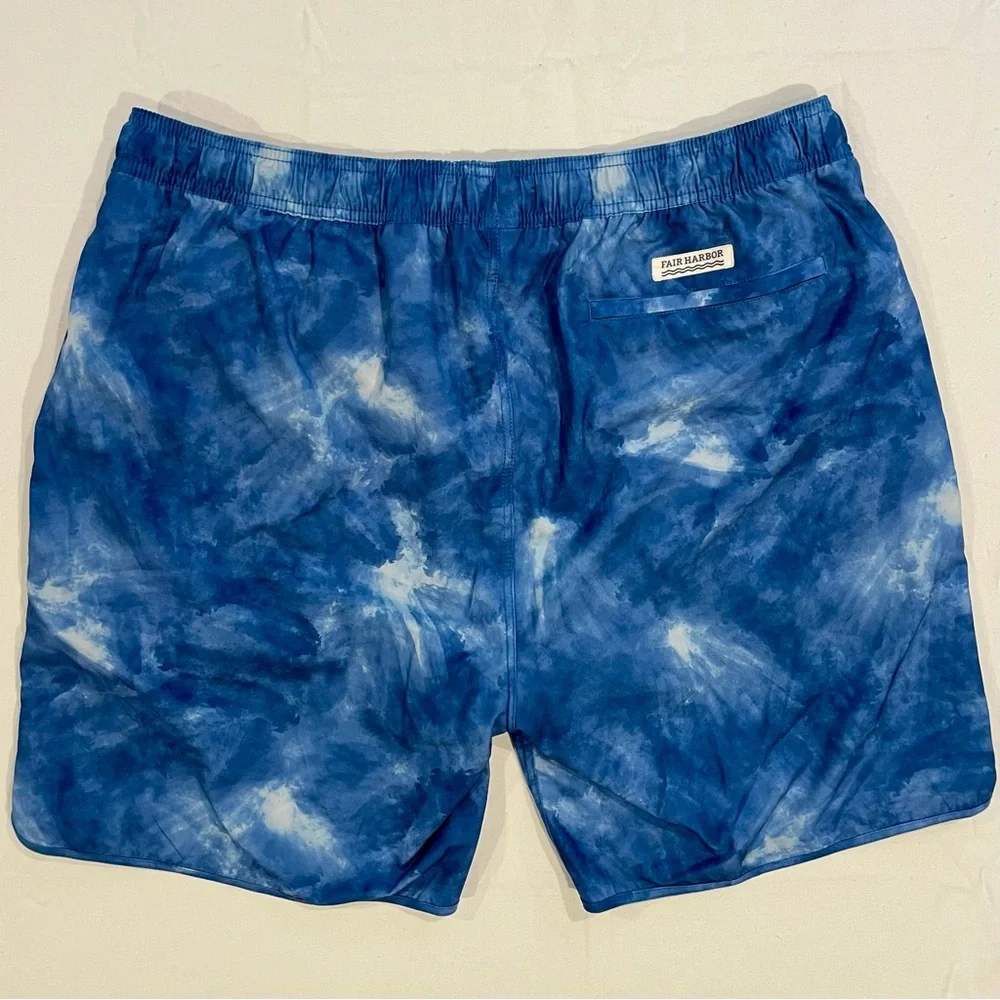Fair Harbor Swim Trunks Adult 3XL XXXL The Anchor Clark Blue BreezeKnit Liner